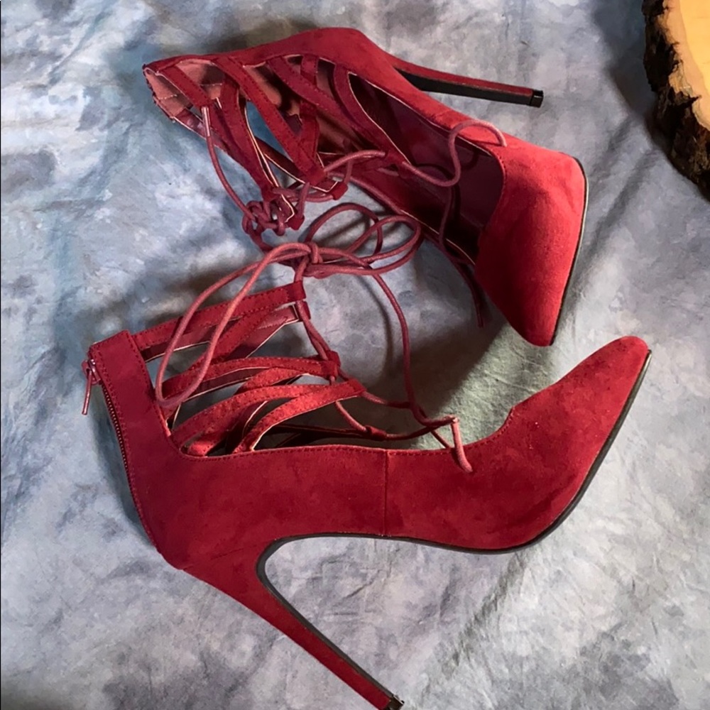 π₯³ Host Pick π₯³ - Charlotte Russe Stella Zip Back Heels Women size 8 - Picture 15 of 16